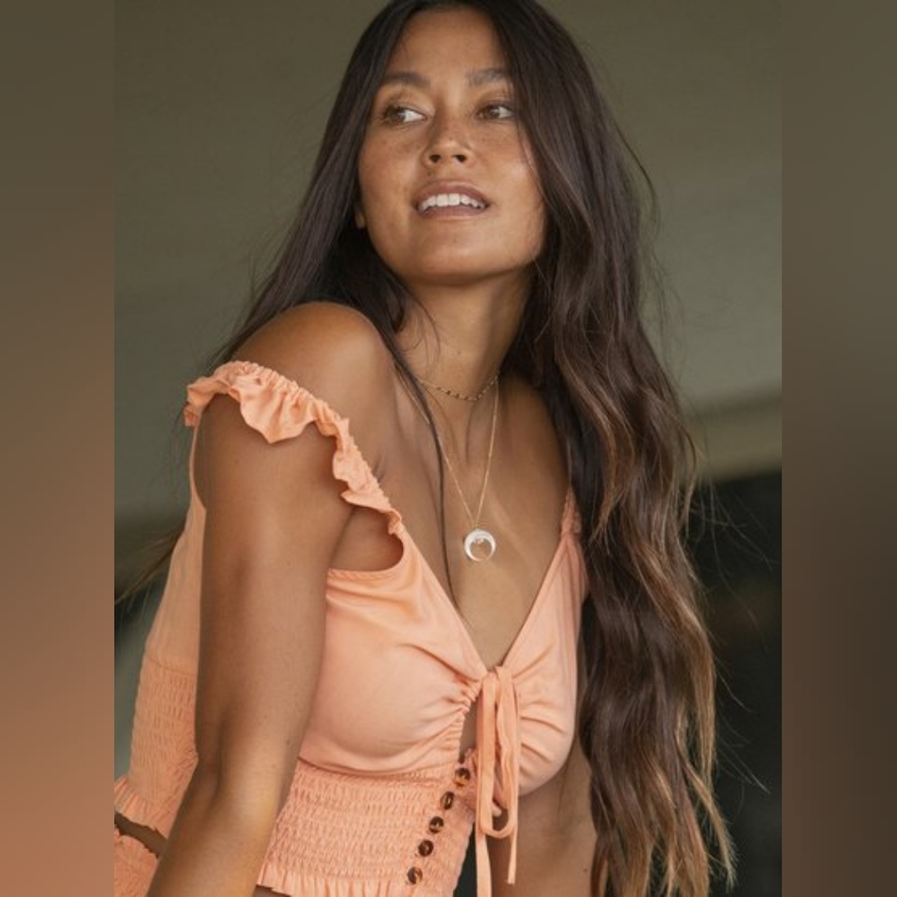 Roxy Light Sky Cropped Top